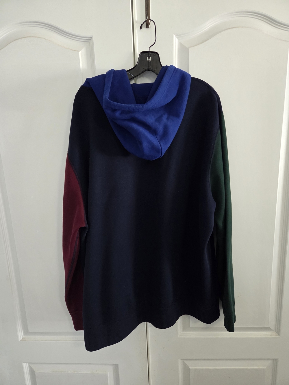 Polo by Ralph Lauren Navy Colorblock Hooded Pullover with Blue Hood - Picture 3 of 7